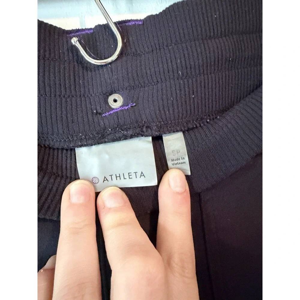 Athleta Athletic Cargo Pants‎ Black Size Small Baggy Tapered Leg - Picture 4 of 6